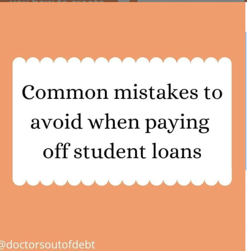 Common mistakes to avoid when paying off student loans